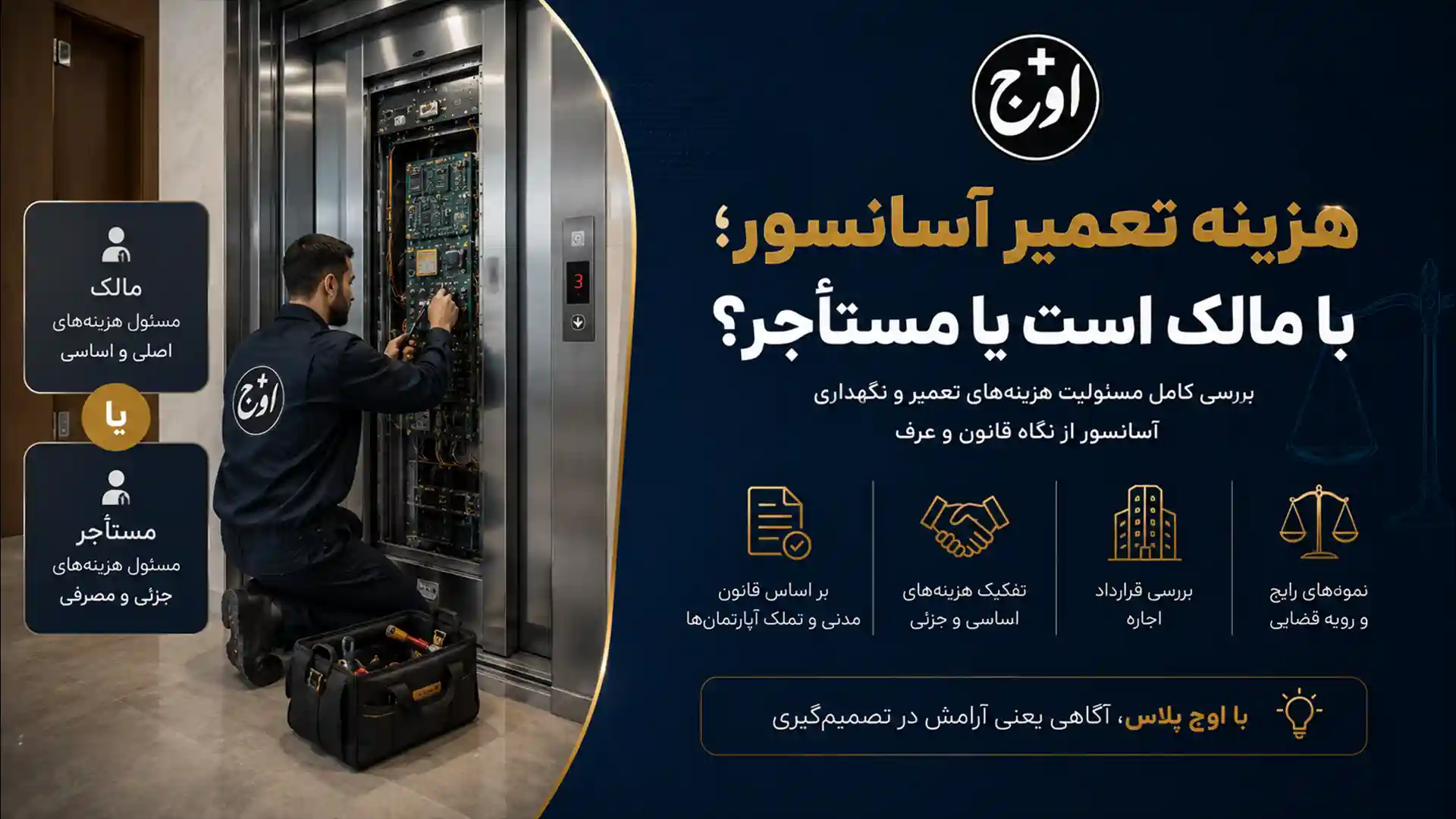 هزینه تعمیر آسانسور؛ با مالک است یا مستأجر؟